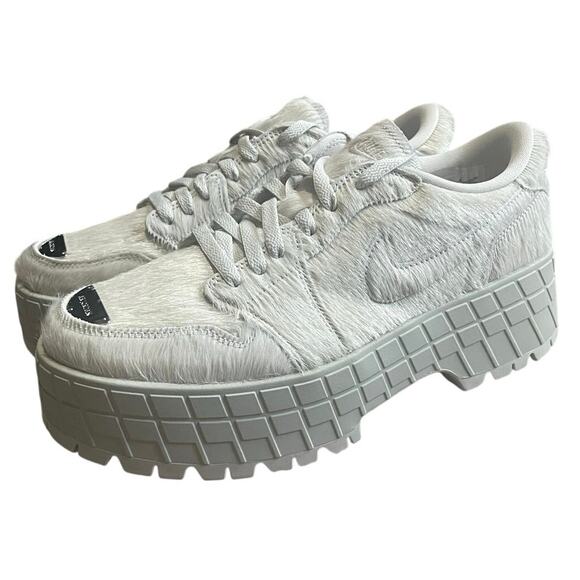 Nike Air Jordan 1 Brooklyn LOW Light Bone Metallic Silver Women’s NEW - Size 12 - Picture 7 of 9